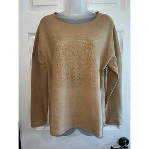 New Ladies Extremely Soft Oversized Studded Sweater Size Small